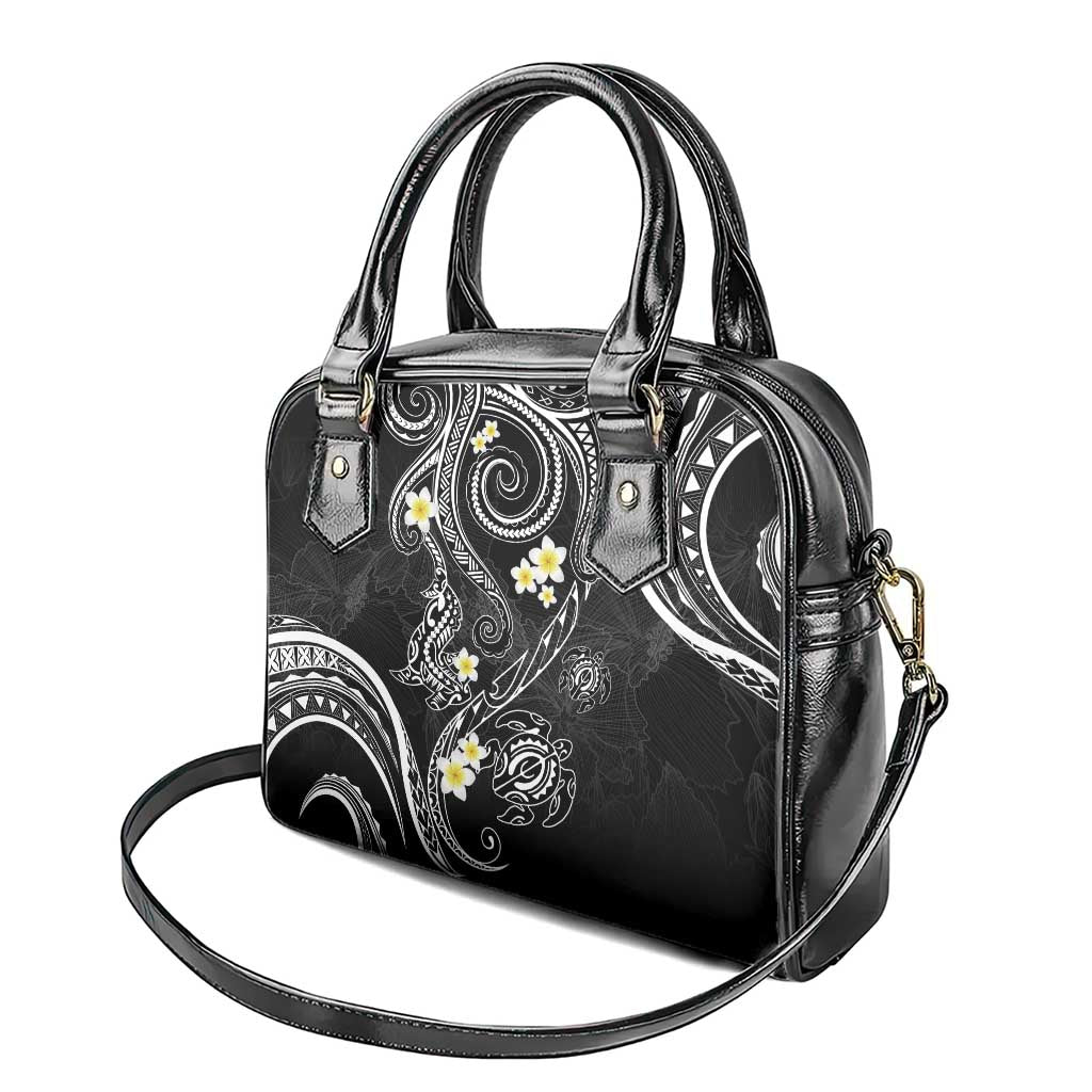 Polynesia Tribal Shoulder Handbag Tentacles Plumeria