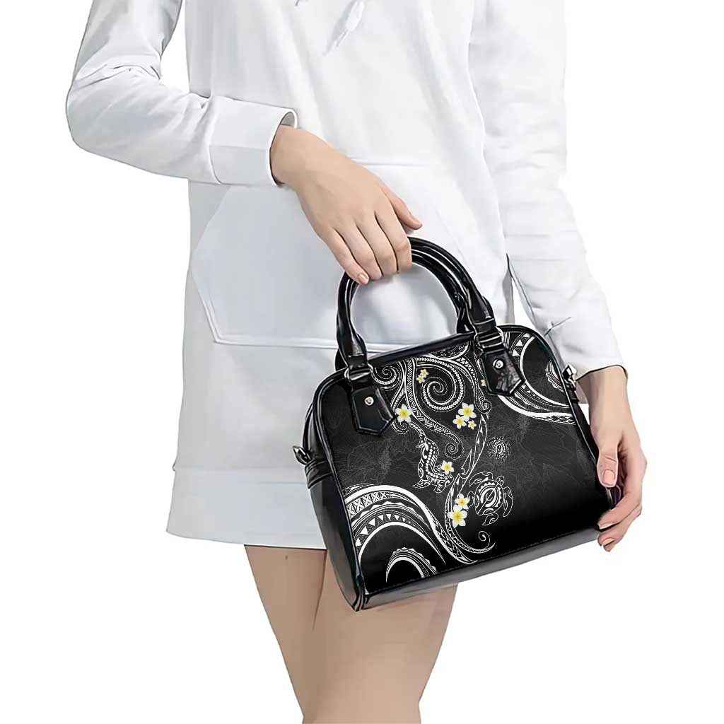 Polynesia Tribal Shoulder Handbag Tentacles Plumeria