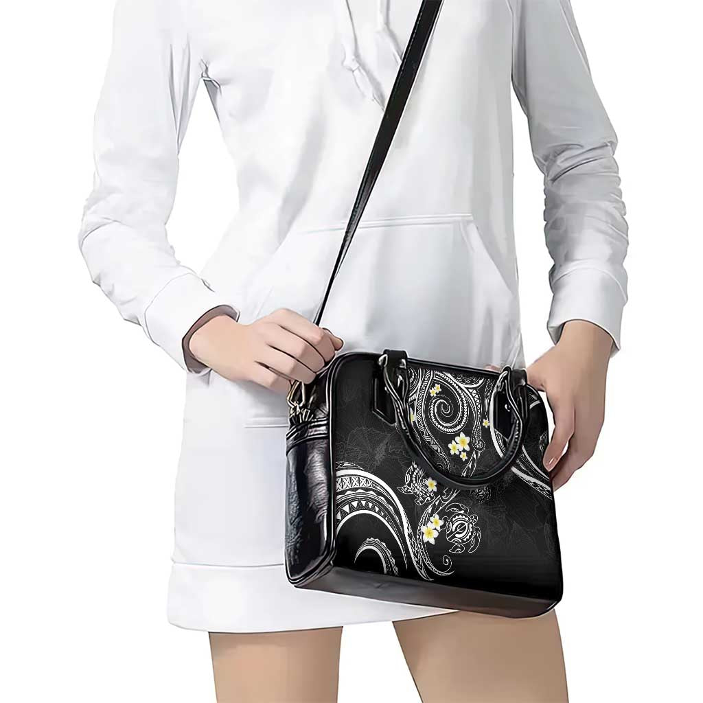 Polynesia Tribal Shoulder Handbag Tentacles Plumeria