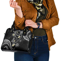 Polynesia Tribal Shoulder Handbag Tentacles Plumeria