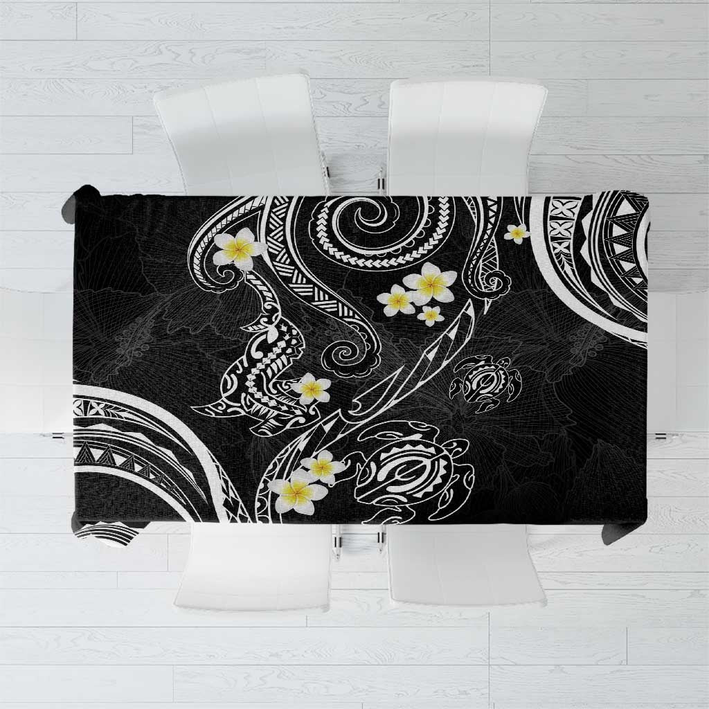 Polynesia Tribal Tablecloth Tentacles Plumeria