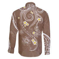 Polynesia Tribal Family Matching Mermaid Dress and Hawaiian Shirt Mocha Plumeria Tentacles
