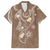 Polynesia Tribal Hawaiian Shirt Mocha Plumeria Tentacles