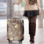 Polynesia Tribal Luggage Cover Mocha Plumeria Tentacles