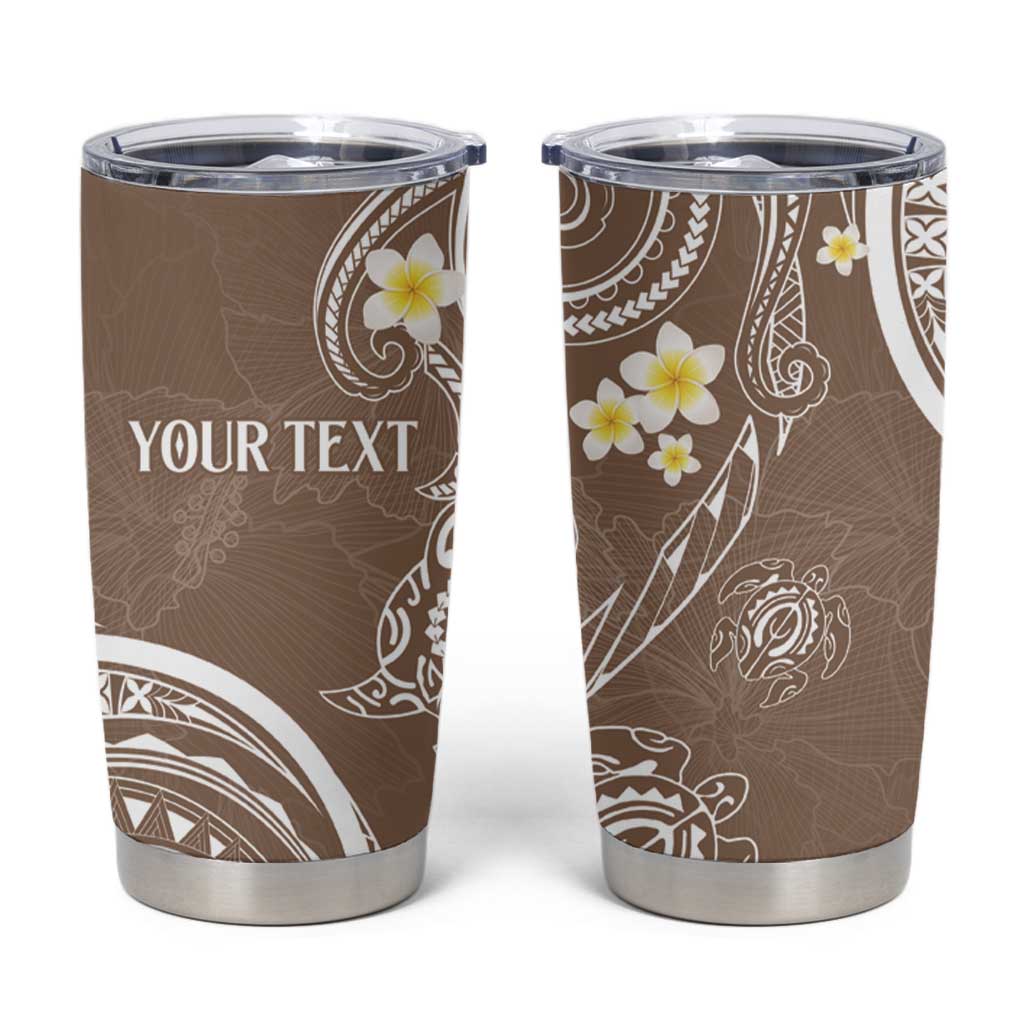 Polynesia Tribal Tumbler Cup Mocha Plumeria Tentacles LT7 Mocha - Polynesian Pride