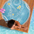Polynesia Tribal Beach Blanket Turquoise Plumeria Tentacles