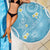 Polynesia Tribal Beach Blanket Turquoise Plumeria Tentacles