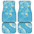 Polynesia Tribal Car Mats Turquoise Plumeria Tentacles