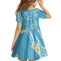 Polynesia Tribal Family Matching Puletasi and Hawaiian Shirt Turquoise Plumeria Tentacles