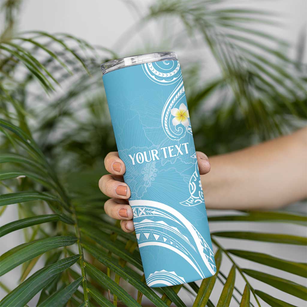 Polynesia Tribal Skinny Tumbler Turquoise Plumeria Tentacles LT7 - Polynesian Pride