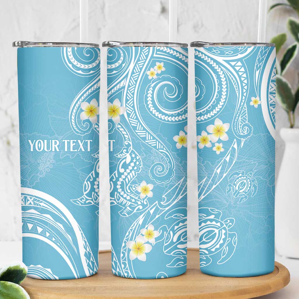 Polynesia Tribal Skinny Tumbler Turquoise Plumeria Tentacles LT7 - Polynesian Pride