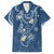 Polynesia Tribal Hawaiian Shirt Deep Blue Plumeria Tentacles