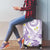 Polynesia Tribal Luggage Cover Lilac Plumeria Tentacles