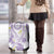 Polynesia Tribal Luggage Cover Lilac Plumeria Tentacles