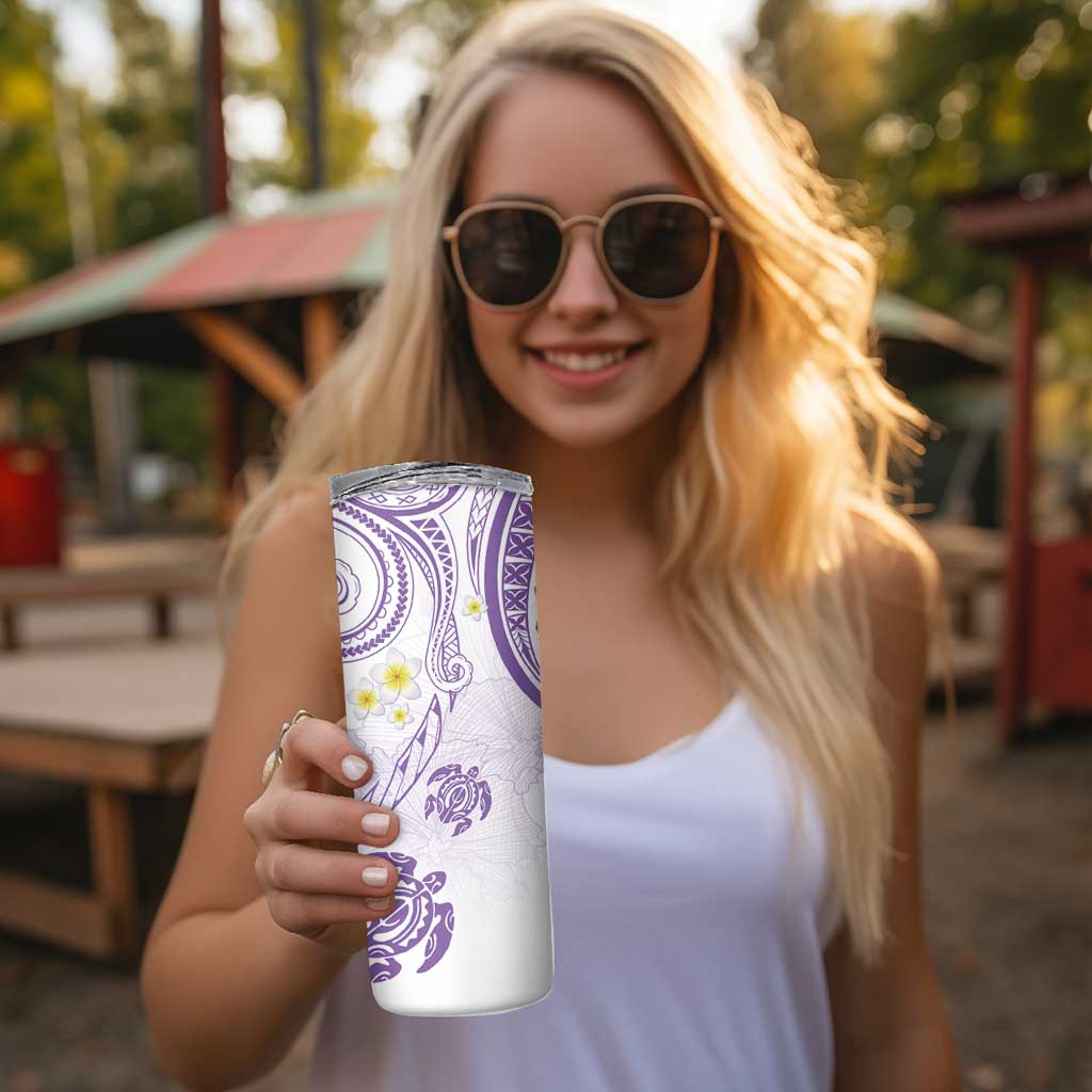 Polynesia Tribal Skinny Tumbler Lilac Plumeria Tentacles LT7 - Polynesian Pride