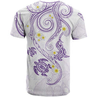 Polynesia Tribal T Shirt Lilac Plumeria Tentacles