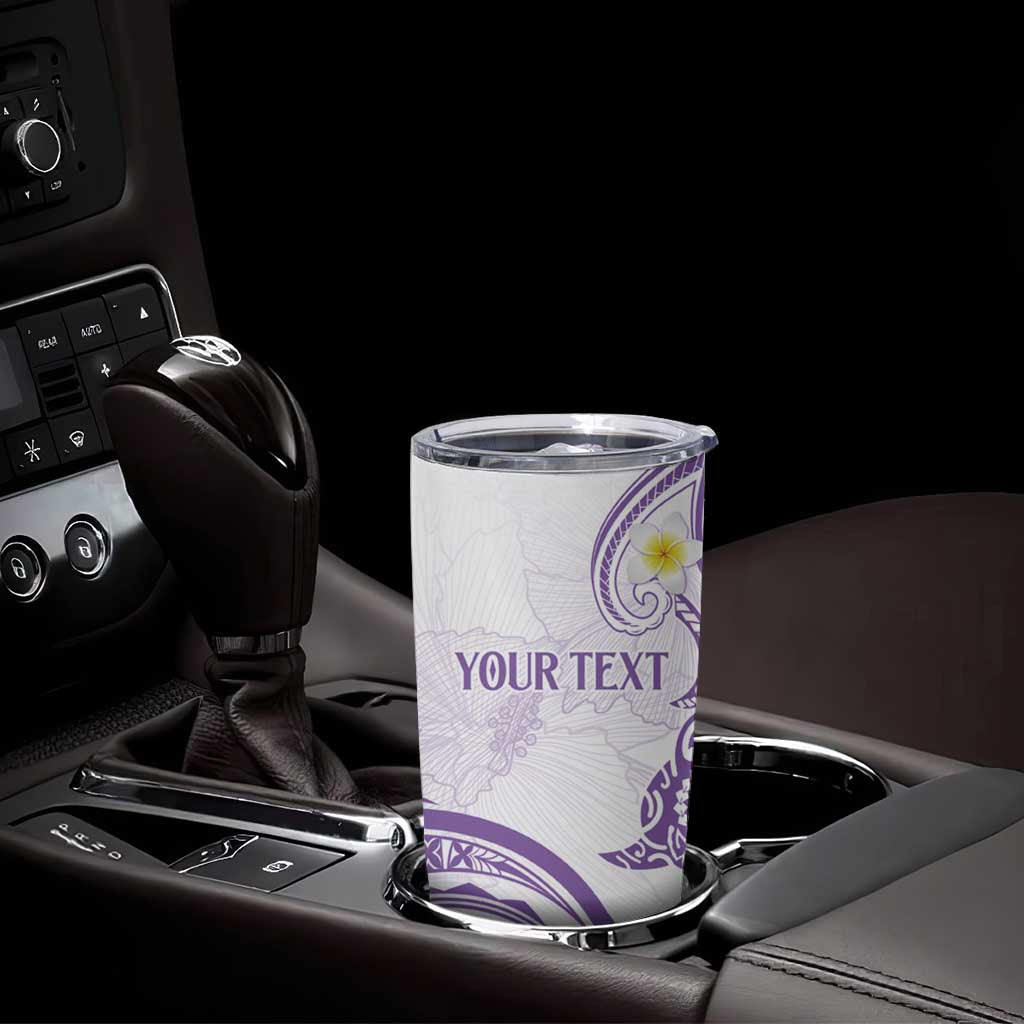 Polynesia Tribal Tumbler Cup Lilac Plumeria Tentacles