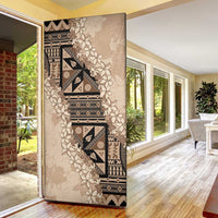 Bula Fiji Plumeria Tagimoucia Salusalu Beige Door Cover Kaiviti Masi LT7 - Polynesian Pride