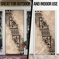 Bula Fiji Plumeria Tagimoucia Salusalu Beige Door Cover Kaiviti Masi LT7 - Polynesian Pride