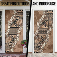 Bula Fiji Plumeria Tagimoucia Salusalu Mocha Door Cover Kaiviti Masi LT7 - Polynesian Pride