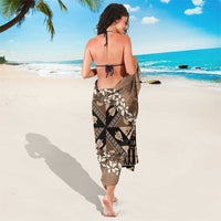Bula Fiji Plumeria Tagimoucia Salusalu Mocha Sarong Kaiviti Masi - Polynesian Pride