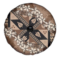 Bula Fiji Plumeria Tagimoucia Salusalu Mocha Spare Tire Cover Kaiviti Masi LT7 - Polynesian Pride