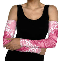 Bula Fiji Plumeria Tagimoucia Salusalu Pink Arm Sleeves Kaiviti Masi - Polynesian Pride
