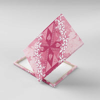 Bula Fiji Plumeria Tagimoucia Salusalu Pink Canvas Wall Art Kaiviti Masi - Polynesian Pride