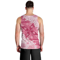 Bula Fiji Plumeria Tagimoucia Salusalu Pink Men Tank Top Kaiviti Masi - Polynesian Pride