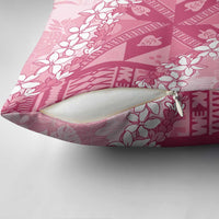 Bula Fiji Plumeria Tagimoucia Salusalu Pink Pillow Cover Kaiviti Masi LT7 - Polynesian Pride