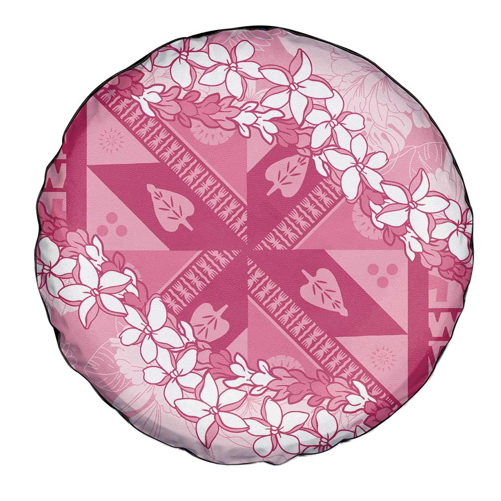 Bula Fiji Plumeria Tagimoucia Salusalu Pink Spare Tire Cover Kaiviti Masi LT7 - Polynesian Pride
