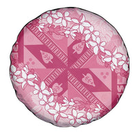 Bula Fiji Plumeria Tagimoucia Salusalu Pink Spare Tire Cover Kaiviti Masi LT7 - Polynesian Pride