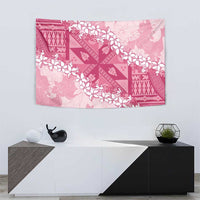 Bula Fiji Plumeria Tagimoucia Salusalu Pink Tapestry Kaiviti Masi - Polynesian Pride