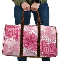 Bula Fiji Plumeria Tagimoucia Salusalu Pink Travel Bag Kaiviti Masi LT7 Pink - Polynesian Pride