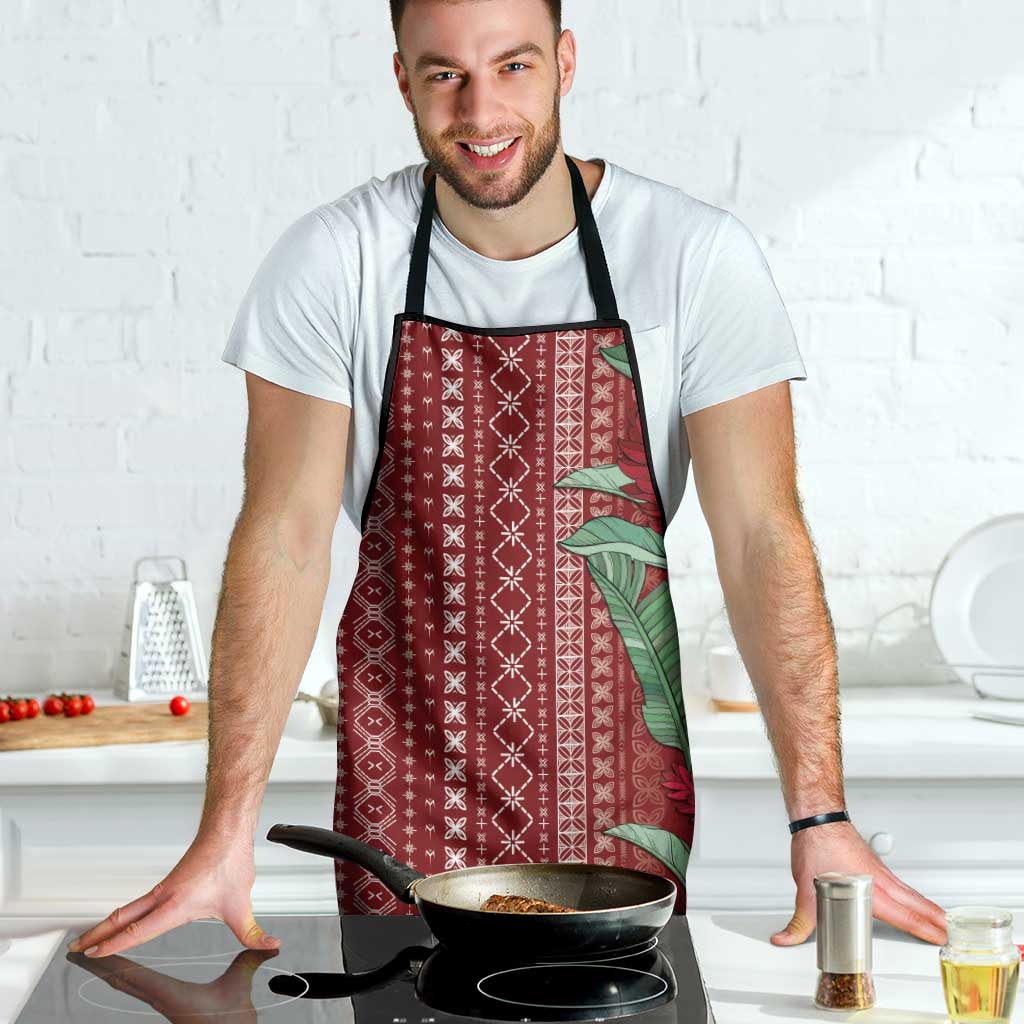 Women's Day Samoa Malu Tattoo Inspired Mix Teuila Apron Scarlet