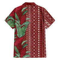 Women's Day Samoa Malu Tattoo Inspired Mix Teuila Family Matching Long Sleeve Bodycon Dress and Hawaiian Shirt Scarlet LT7 - Polynesian Pride