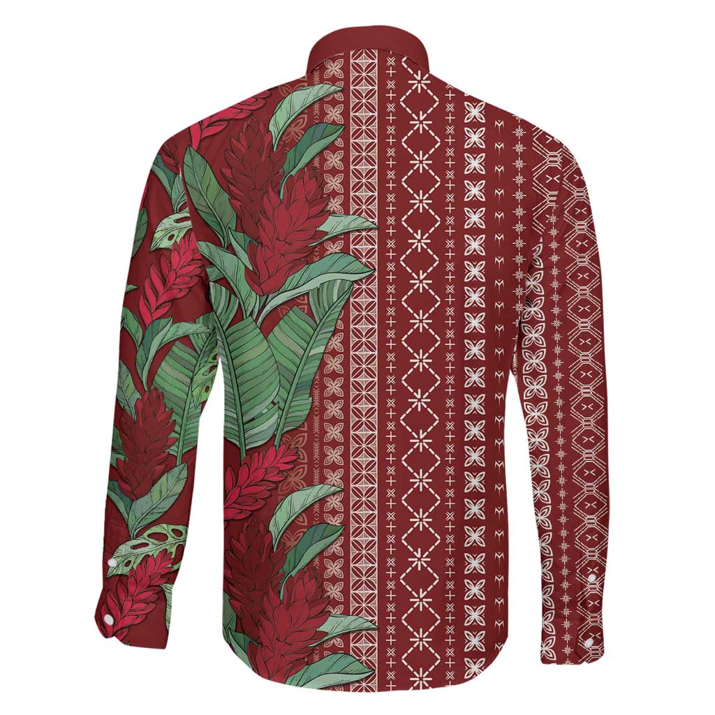Women's Day Samoa Malu Tattoo Inspired Mix Teuila Family Matching Mermaid Dress and Hawaiian Shirt Scarlet LT7 - Polynesian Pride