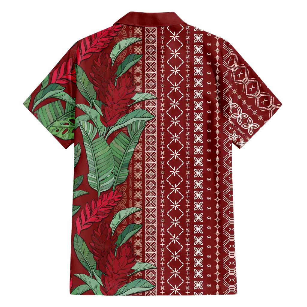 Women's Day Samoa Malu Tattoo Inspired Mix Teuila Family Matching Puletasi and Hawaiian Shirt Scarlet LT7 - Polynesian Pride