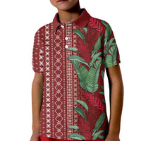 Women's Day Samoa Malu Tattoo Inspired Mix Teuila Kid Polo Shirt Scarlet
