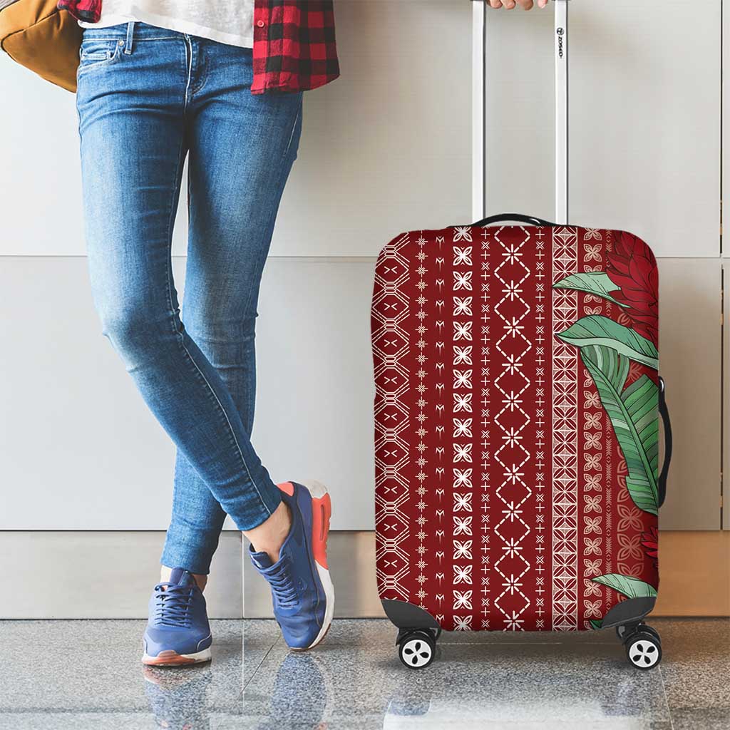 Women's Day Samoa Malu Tattoo Inspired Mix Teuila Luggage Cover Scarlet