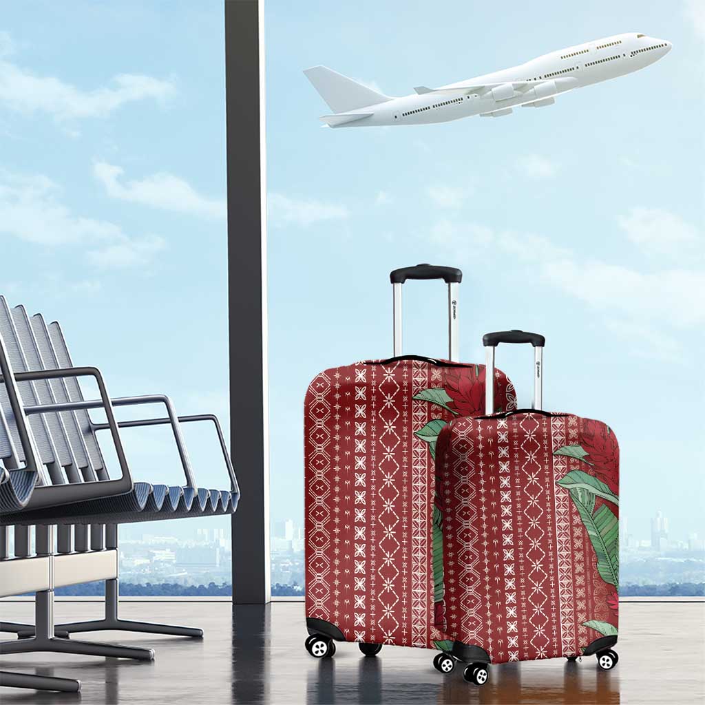 Women's Day Samoa Malu Tattoo Inspired Mix Teuila Luggage Cover Scarlet