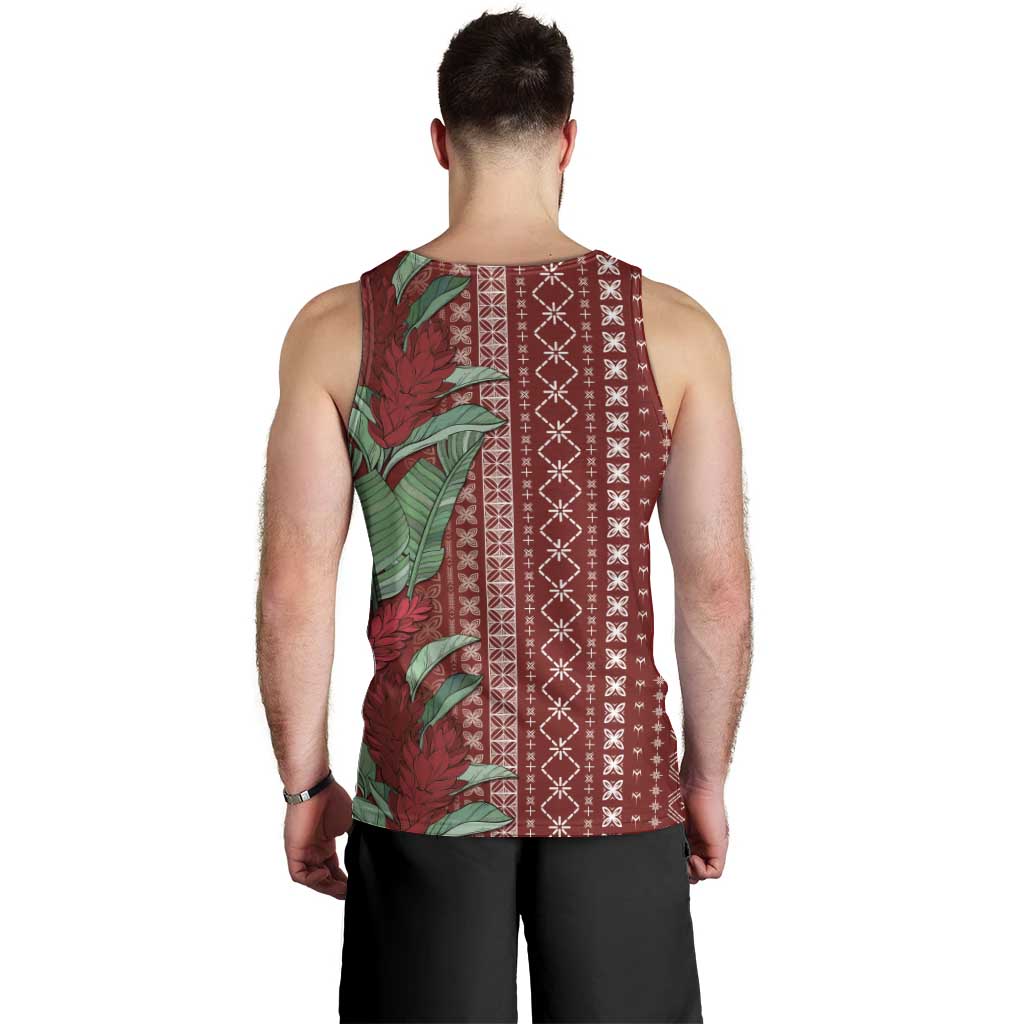 Women's Day Samoa Malu Tattoo Inspired Mix Teuila Men Tank Top Scarlet