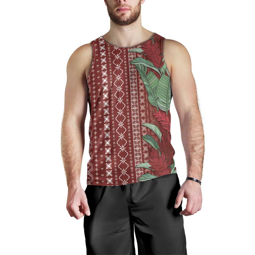 Women's Day Samoa Malu Tattoo Inspired Mix Teuila Men Tank Top Scarlet