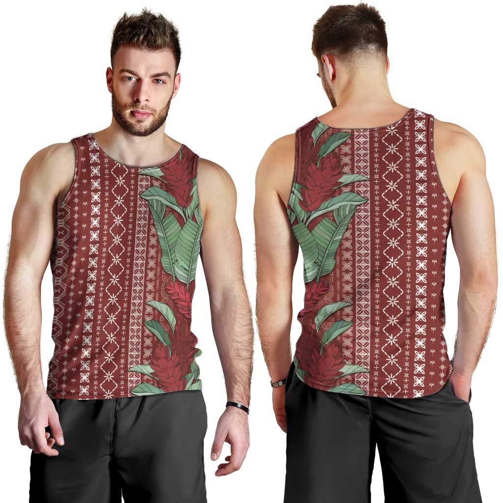 Women's Day Samoa Malu Tattoo Inspired Mix Teuila Men Tank Top Scarlet