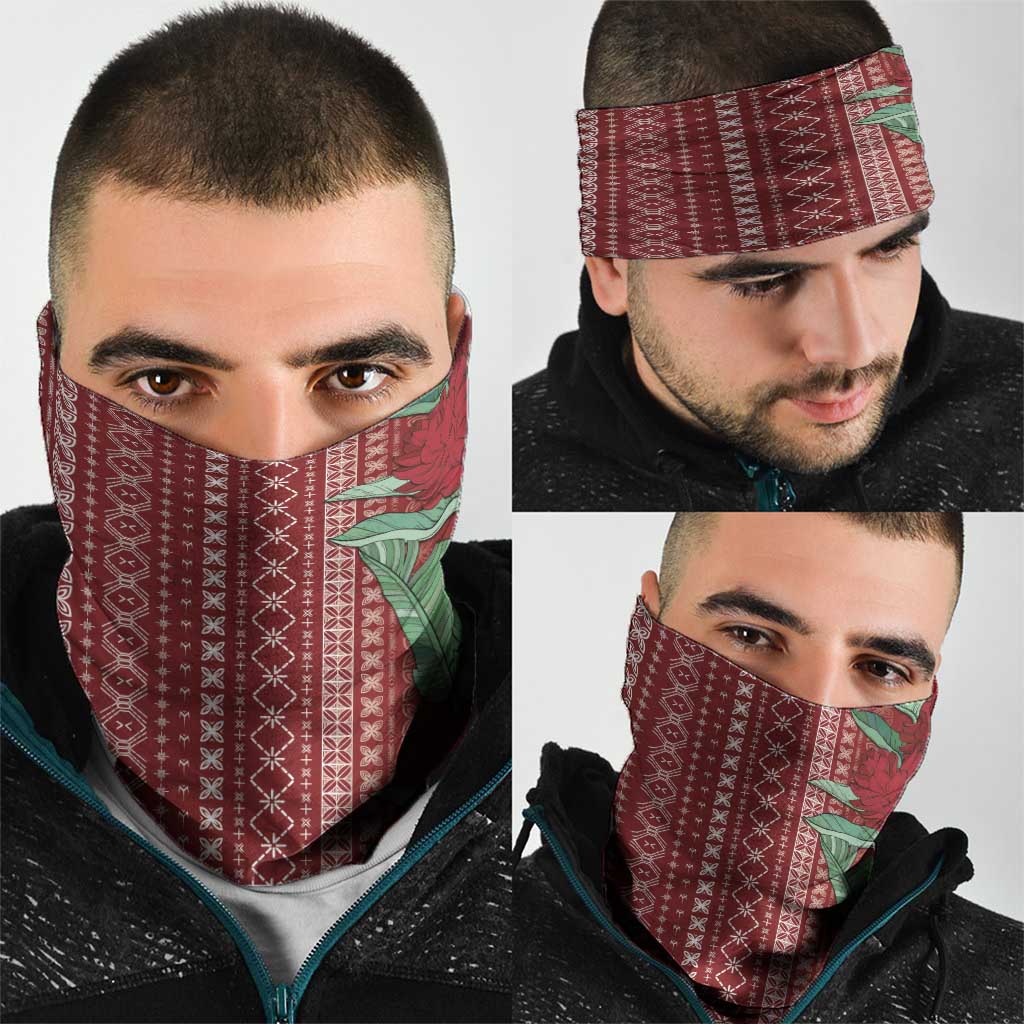 Women's Day Samoa Malu Tattoo Inspired Mix Teuila Neck Gaiter Scarlet