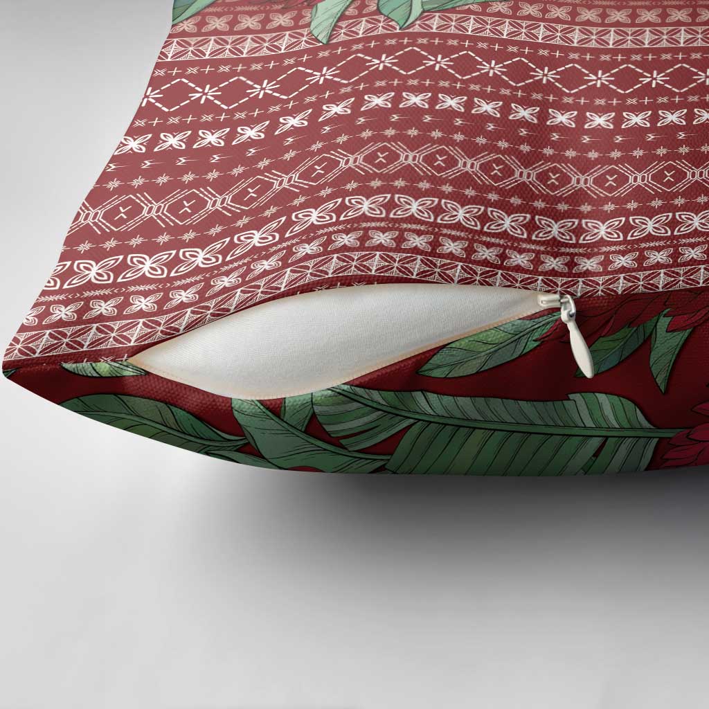 Women's Day Samoa Malu Tattoo Inspired Mix Teuila Pillow Cover Scarlet
