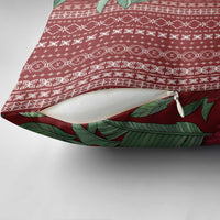 Women's Day Samoa Malu Tattoo Inspired Mix Teuila Pillow Cover Scarlet