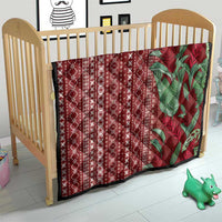 Women's Day Samoa Malu Tattoo Inspired Mix Teuila Quilt Scarlet