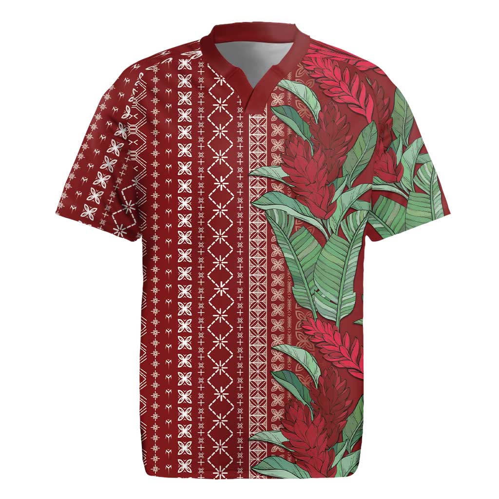Women's Day Samoa Malu Tattoo Inspired Mix Teuila Rugby Jersey Scarlet