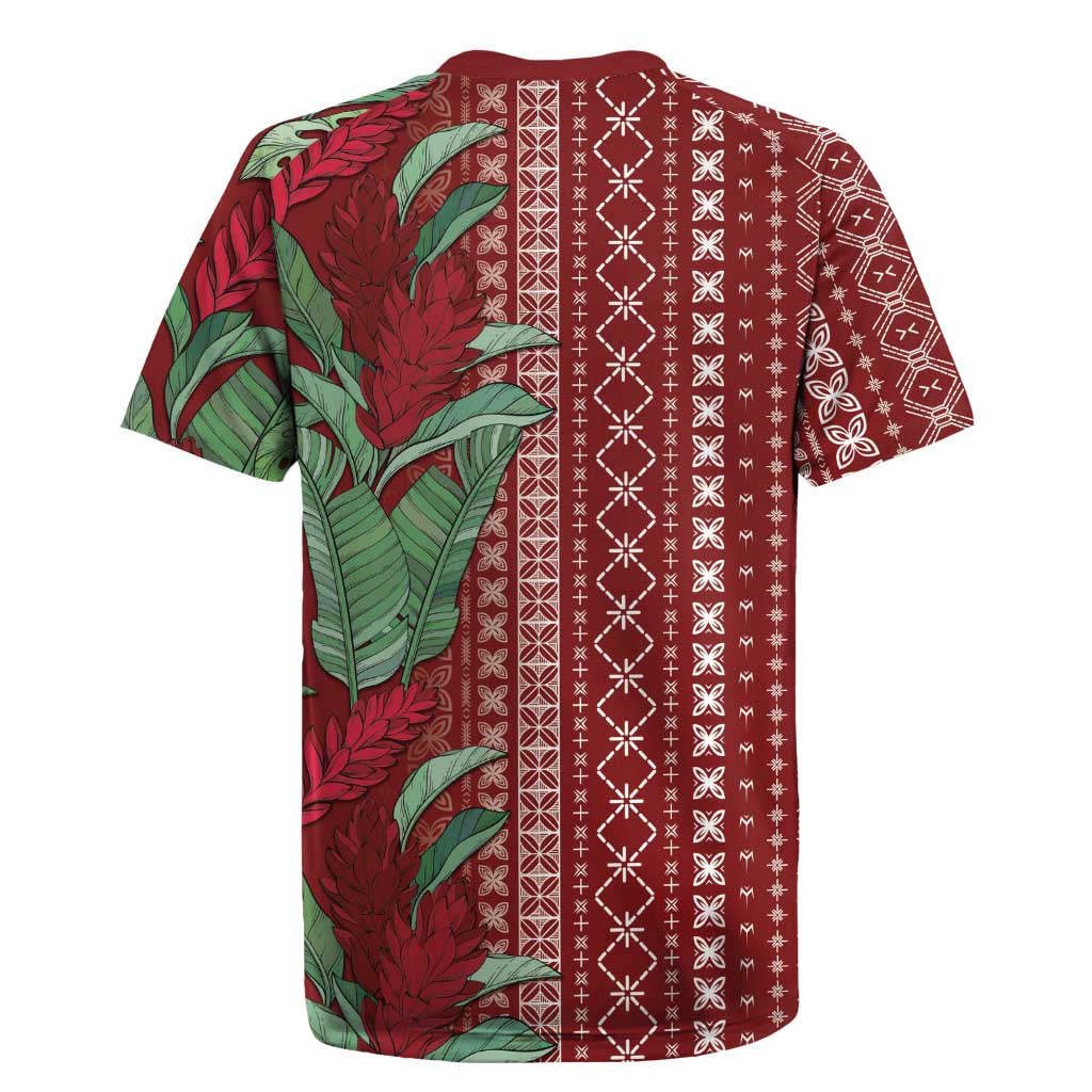 Women's Day Samoa Malu Tattoo Inspired Mix Teuila Rugby Jersey Scarlet